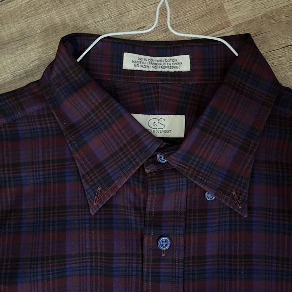 Mens Cooper& Stewart Madras Shirt EUC Sz L - Picture 2 of 2